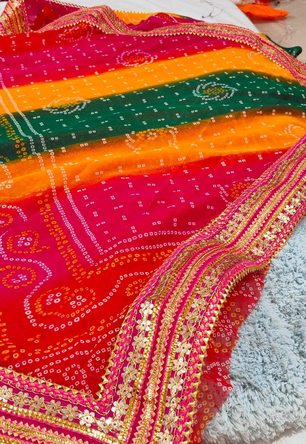 Kayatri New Beautiful Bandhani Style Saree