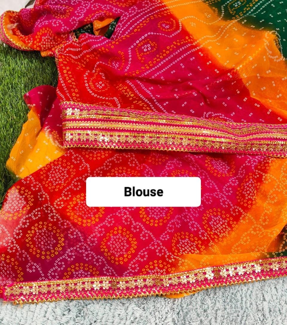 Kayatri New Beautiful Bandhani Style Saree