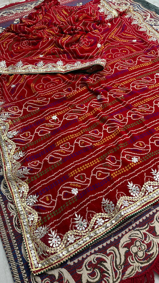 Kayatri New Lounch Chunri Bandhej Saree