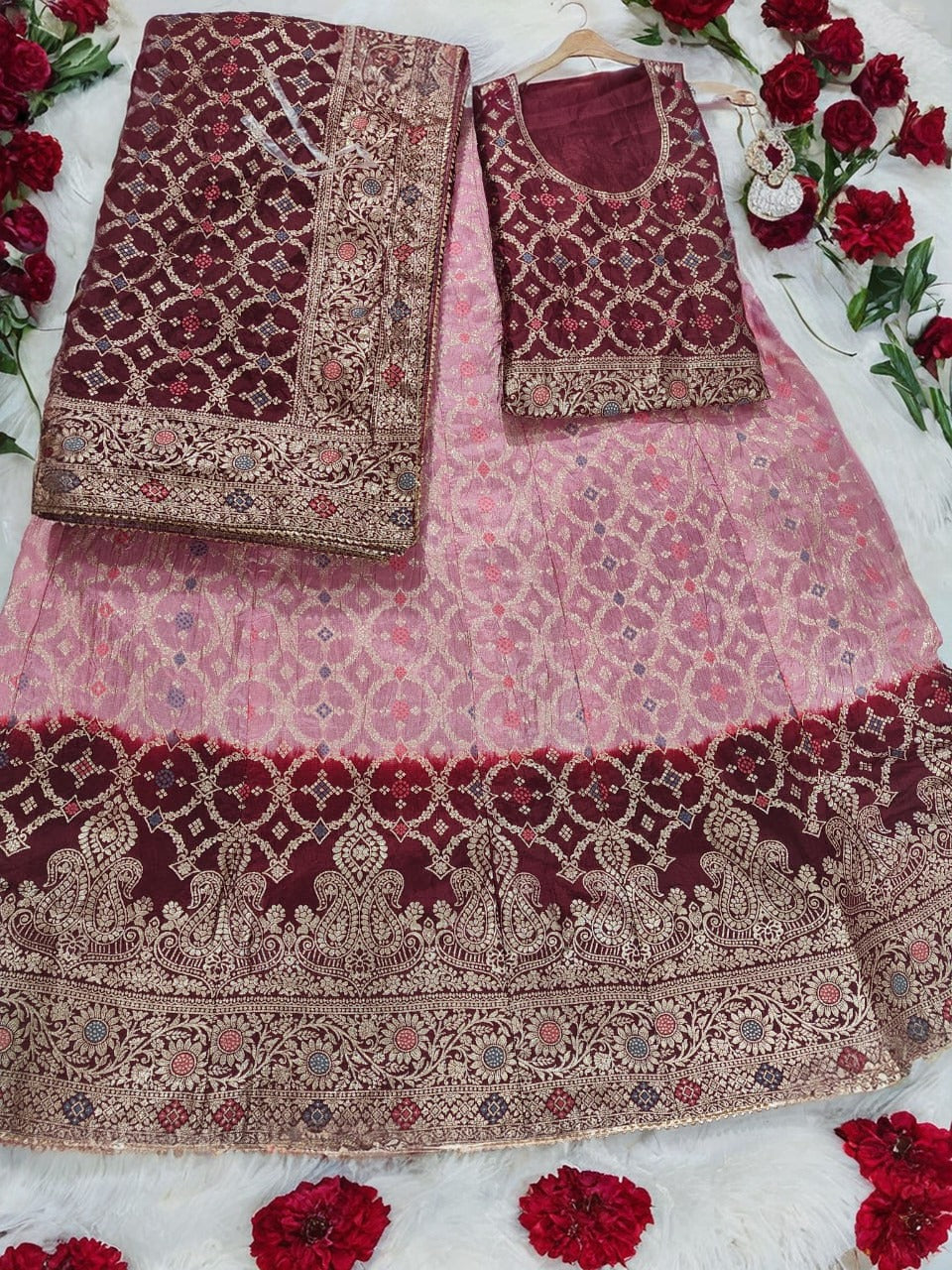 Kayatri Pure Dola Silk Banarasi Style Lehenga