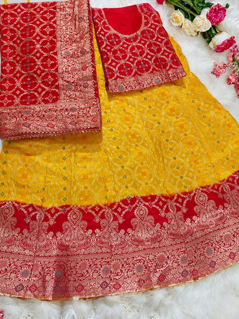 Kayatri Pure Dola Silk Banarasi Style Lehenga