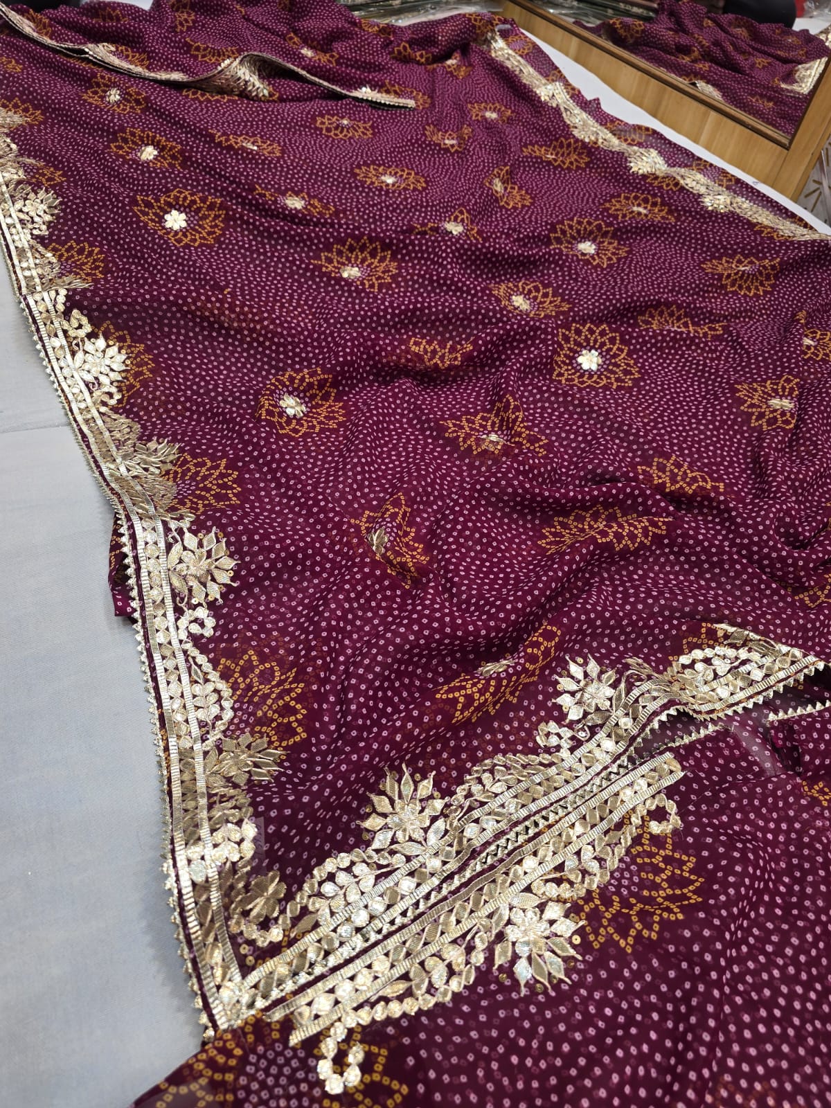 Kayatri Beautiful Georgette Fancy Gotapatti Work saree