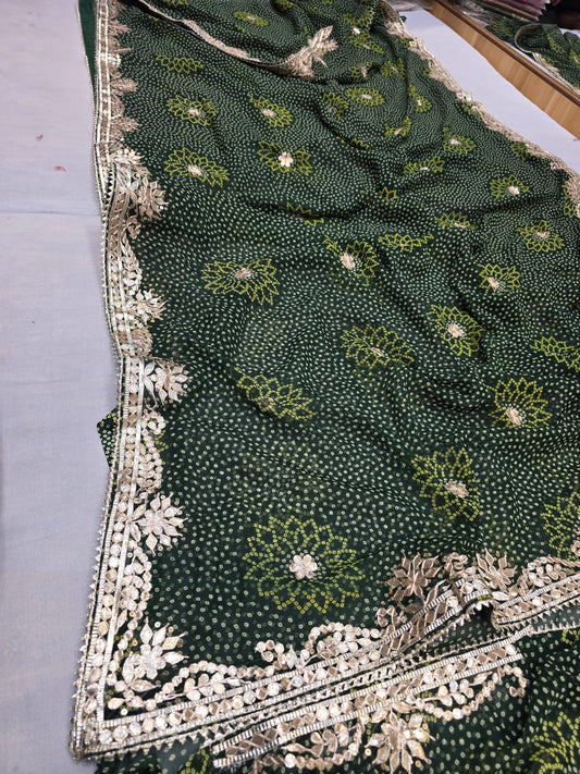 Kayatri Beautiful Georgette Fancy Gotapatti Work saree
