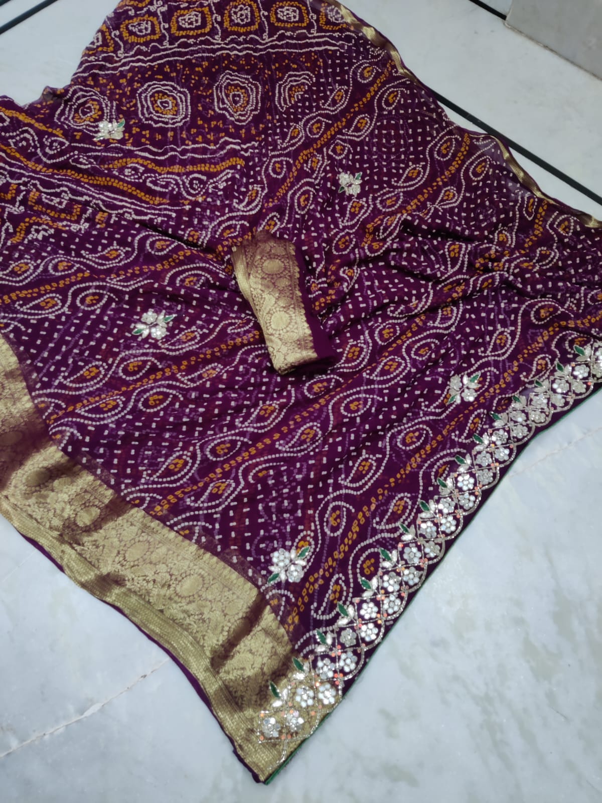 Kayatri New Pure Viscose Georgette Handwork Saree