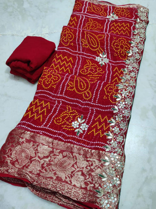 Kayatri New Pure Viscose Georgette Handwork Saree