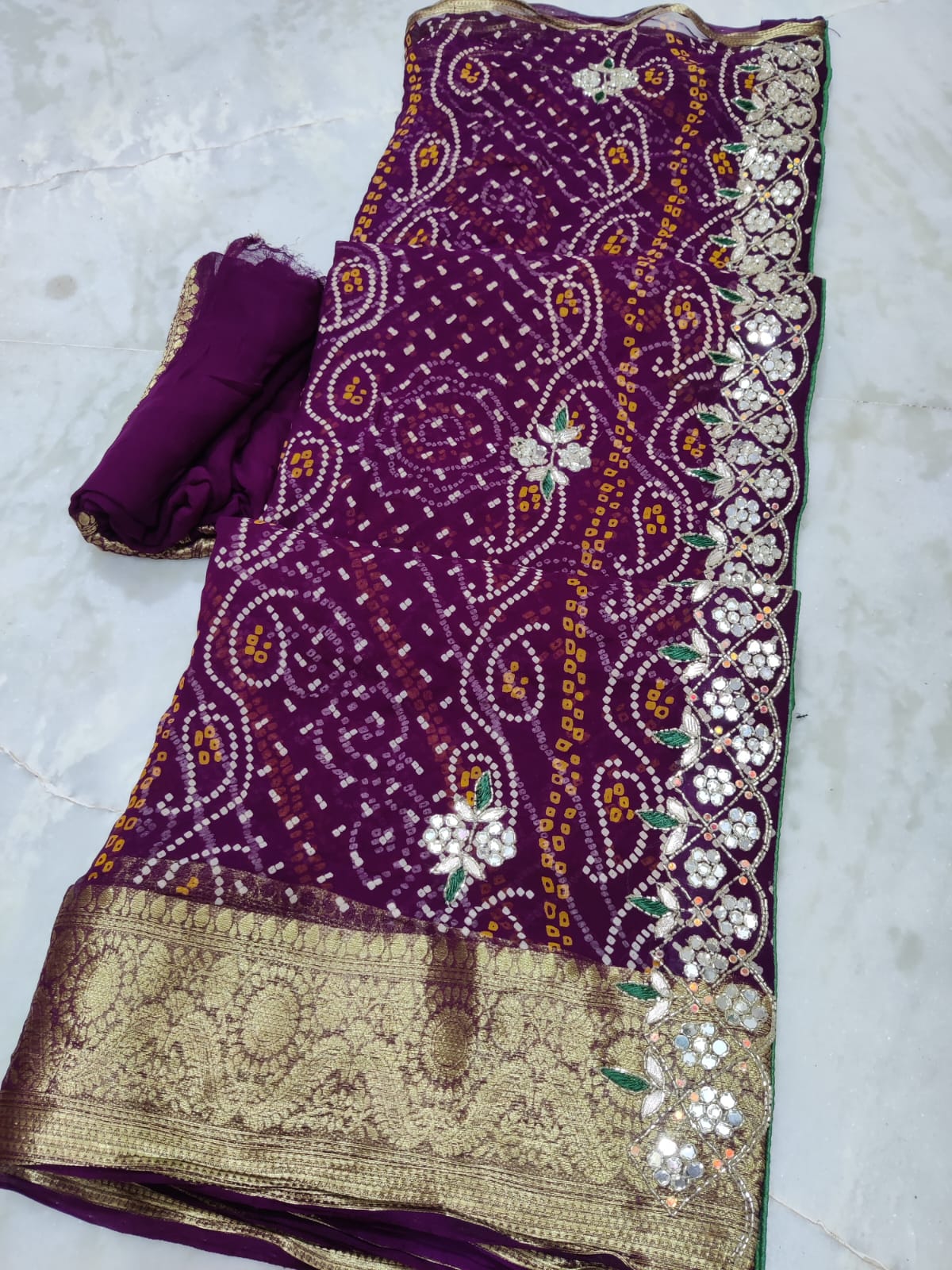 Kayatri New Pure Viscose Georgette Handwork Saree