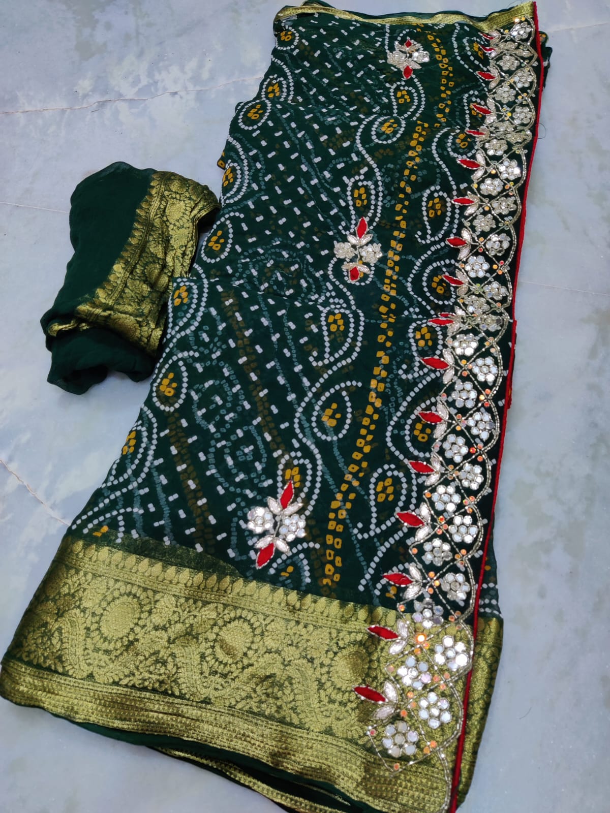 Kayatri New Pure Viscose Georgette Handwork Saree