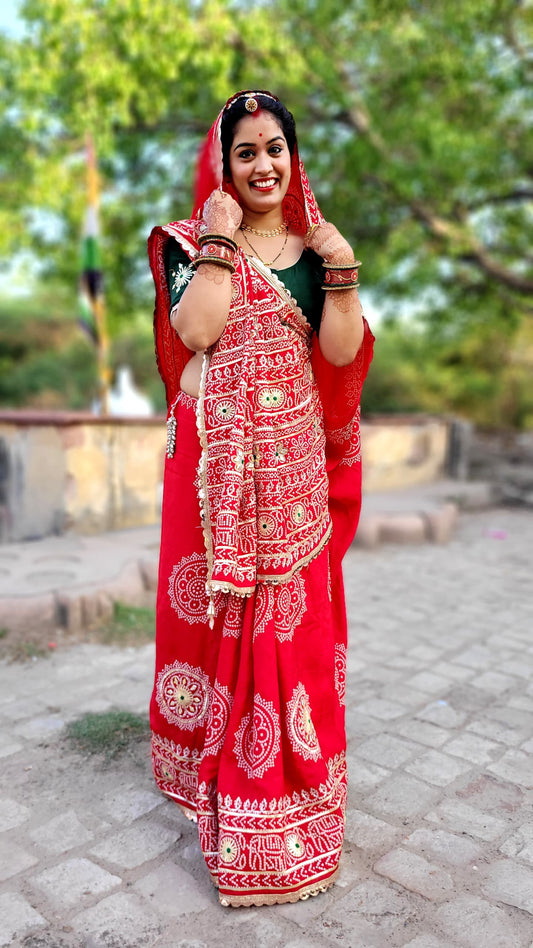 Kayatri New Pure Upada Silk Fabric Rajwadi Style Saree