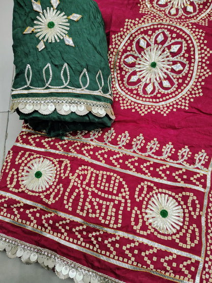 Kayatri New Pure Upada Silk Fabric Rajwadi Style Saree