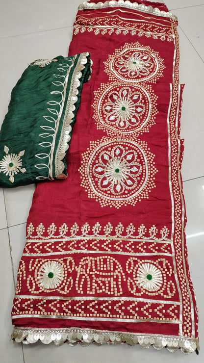 Kayatri New Pure Upada Silk Fabric Rajwadi Style Saree