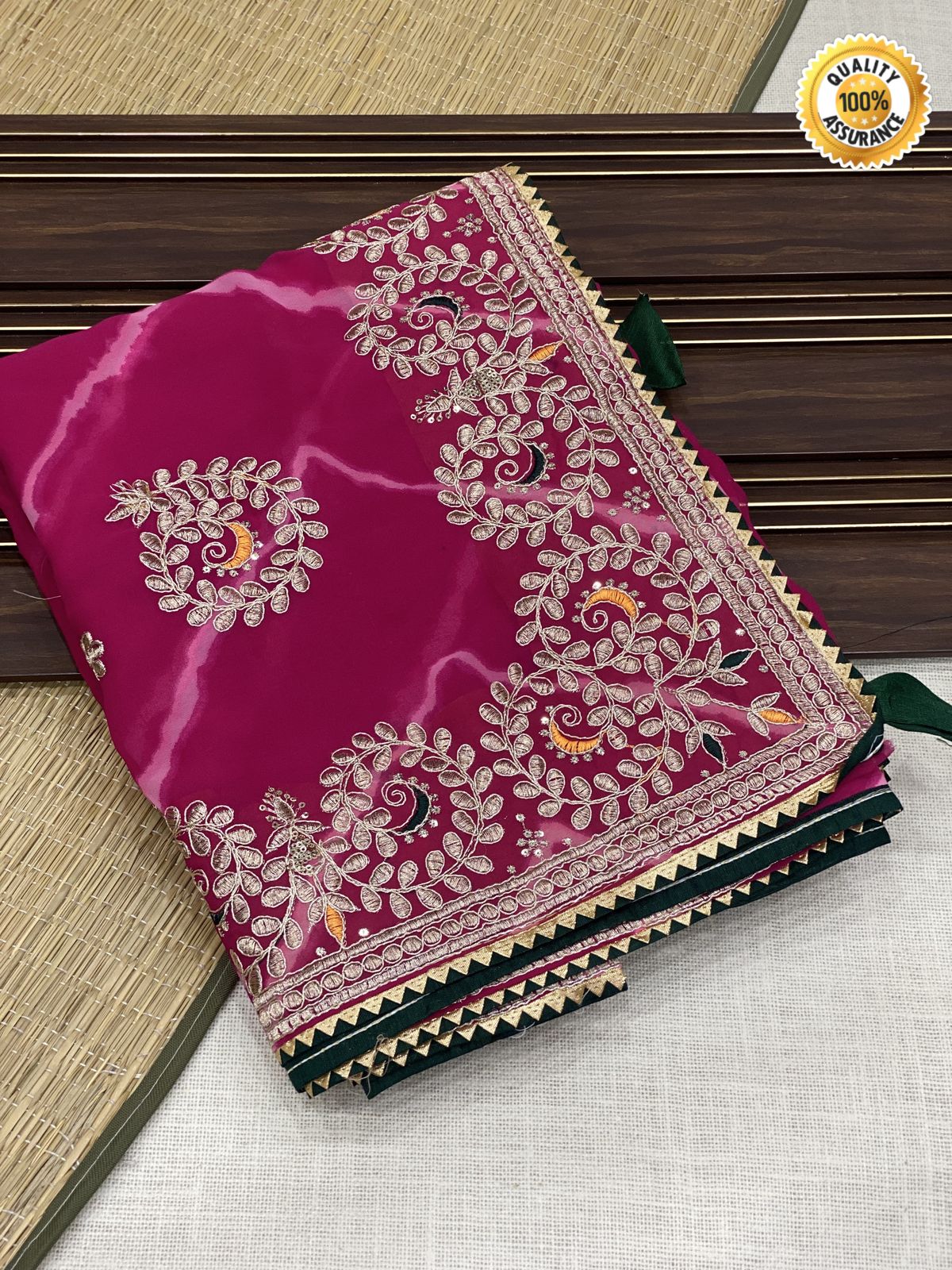 Kayatri New Georgette Leheriya Bandhani Saree