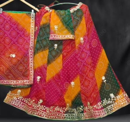 Kayatri New Traditional Chunri Print Bandhani Lehenga