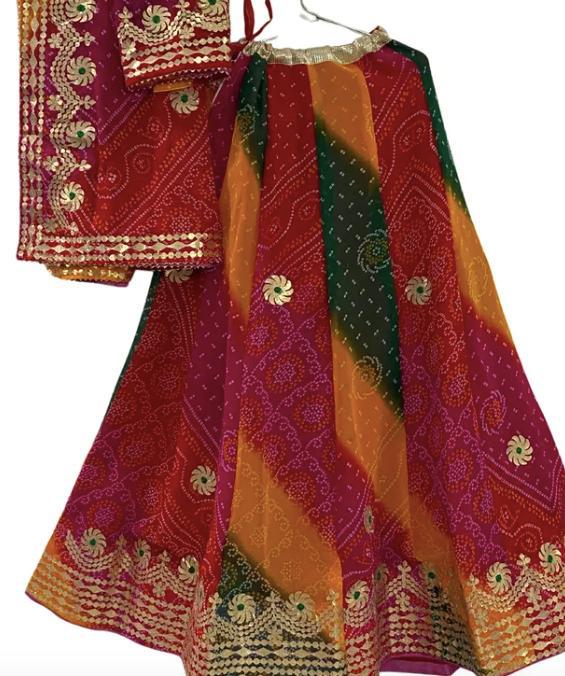Kayatri New Traditional Chunri Print Bandhani Lehenga
