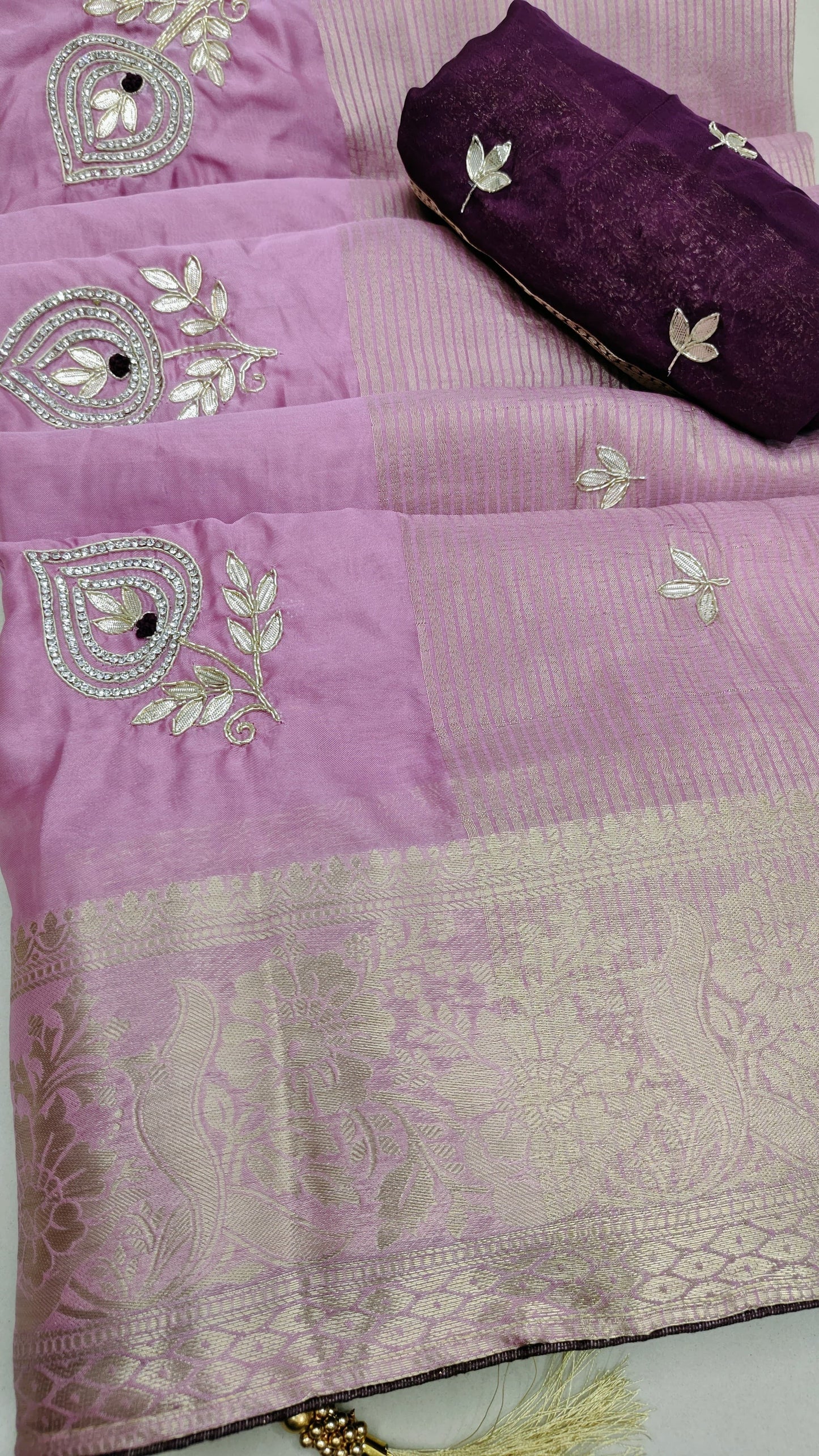 Kayatri New H O Silk Single Dai Gotapatti Work Saree
