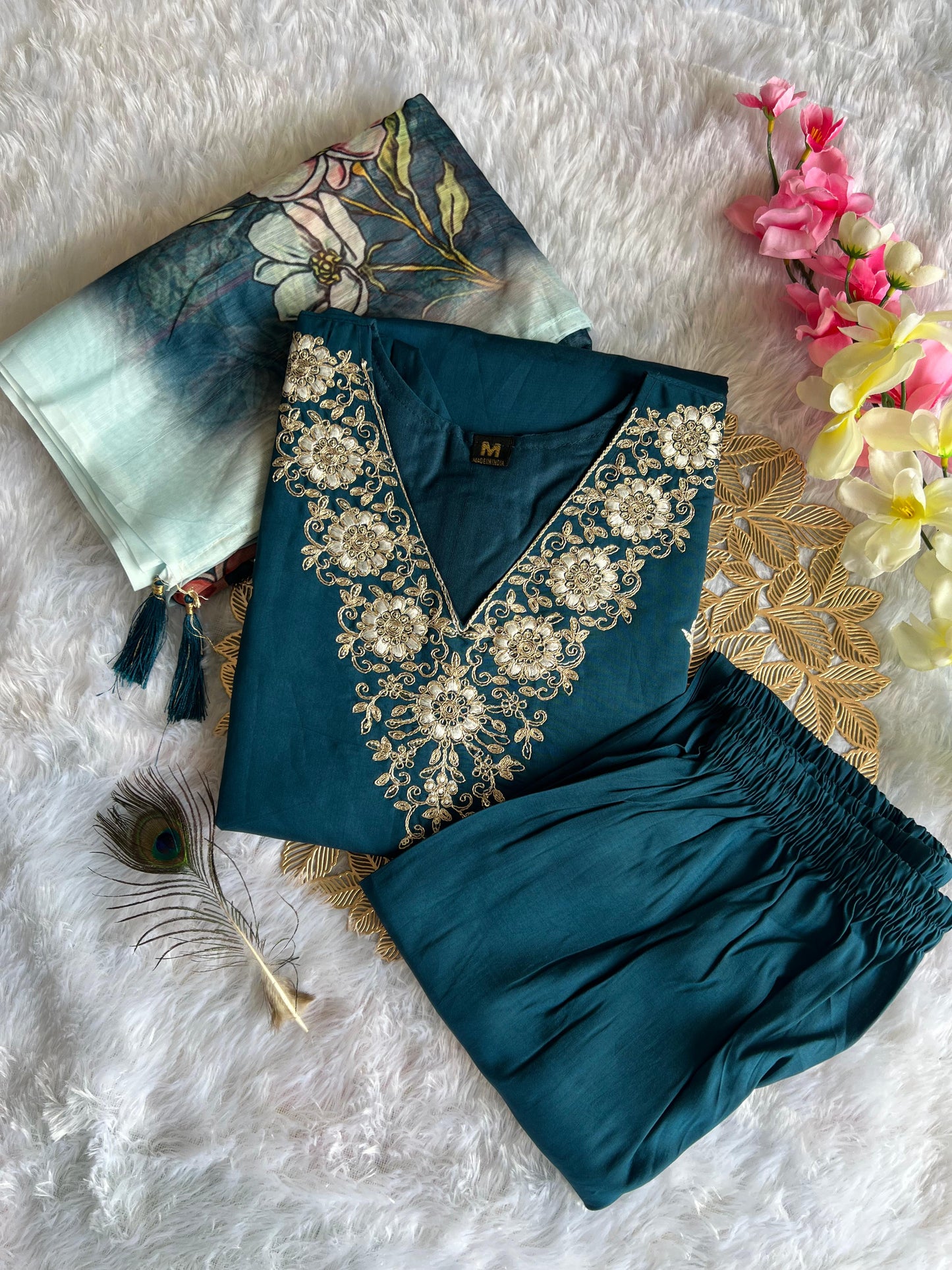 Kayatri New Designer Roman Silk Embroidery With Sequence Work Saree