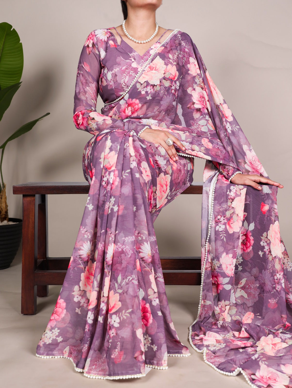 Kayatri Latest Weightless Marbal Printed Saree