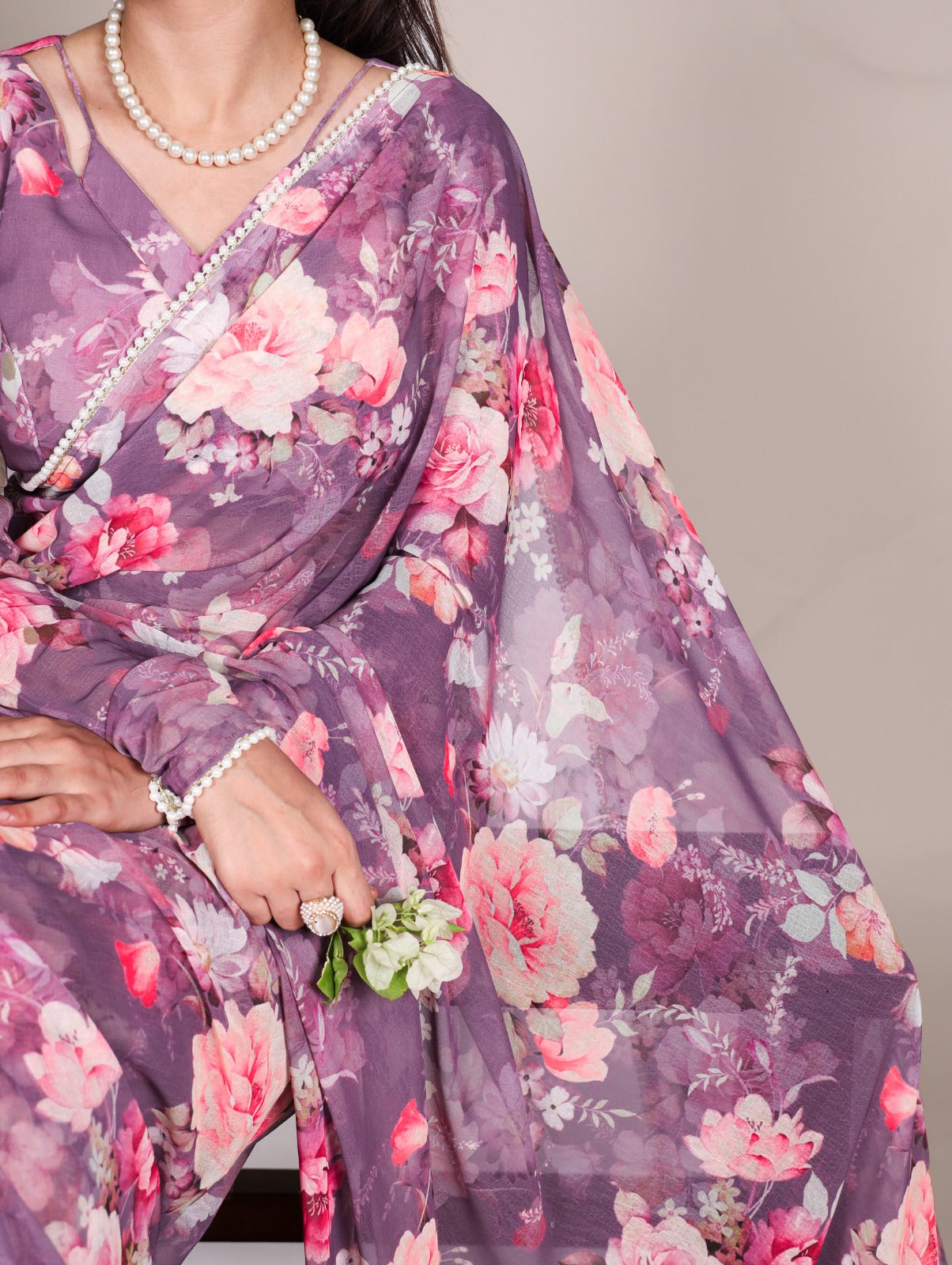 Kayatri Latest Weightless Marbal Printed Saree