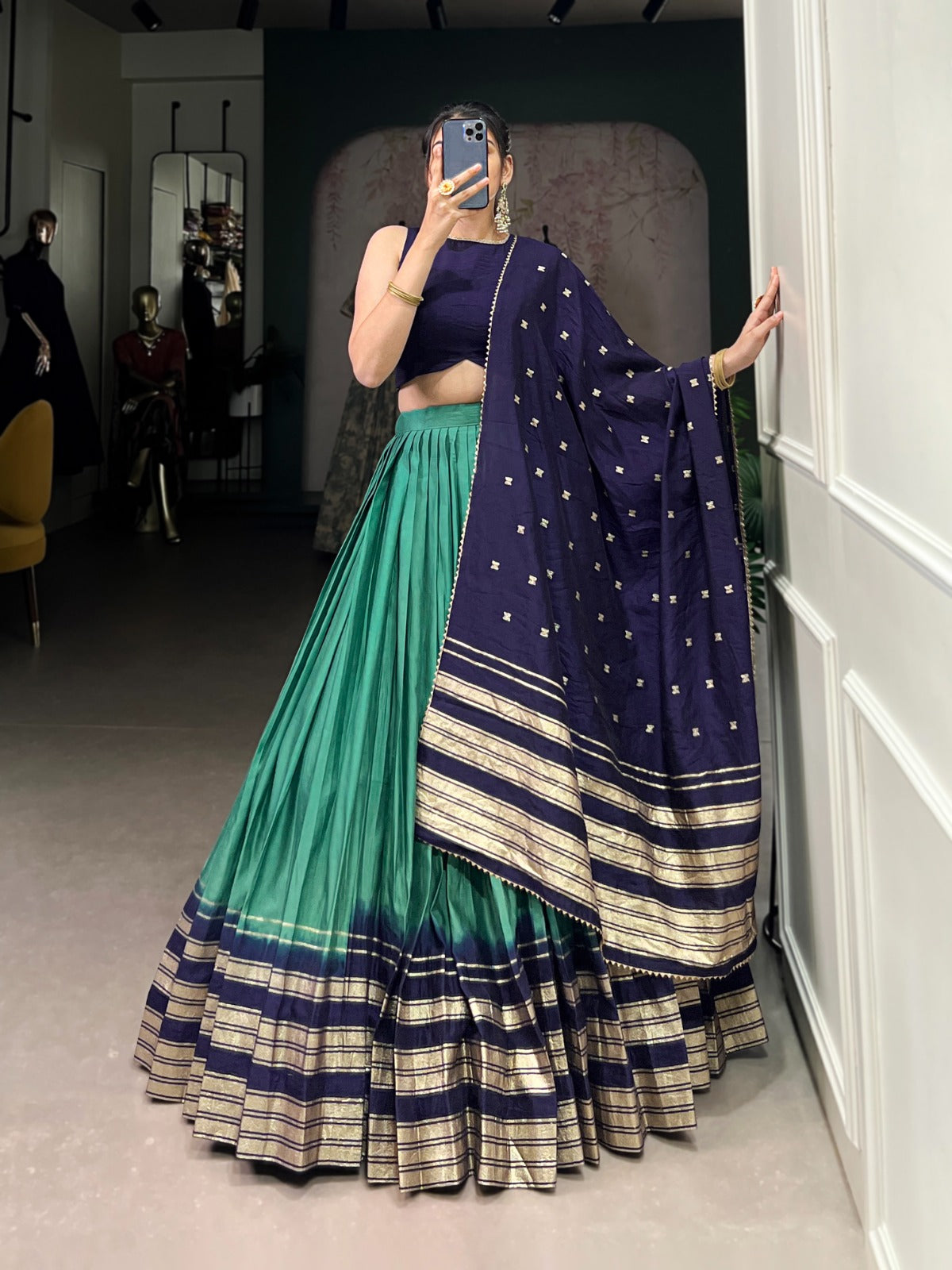 Kayatri New Pure Chanderi  Designer Lehenga