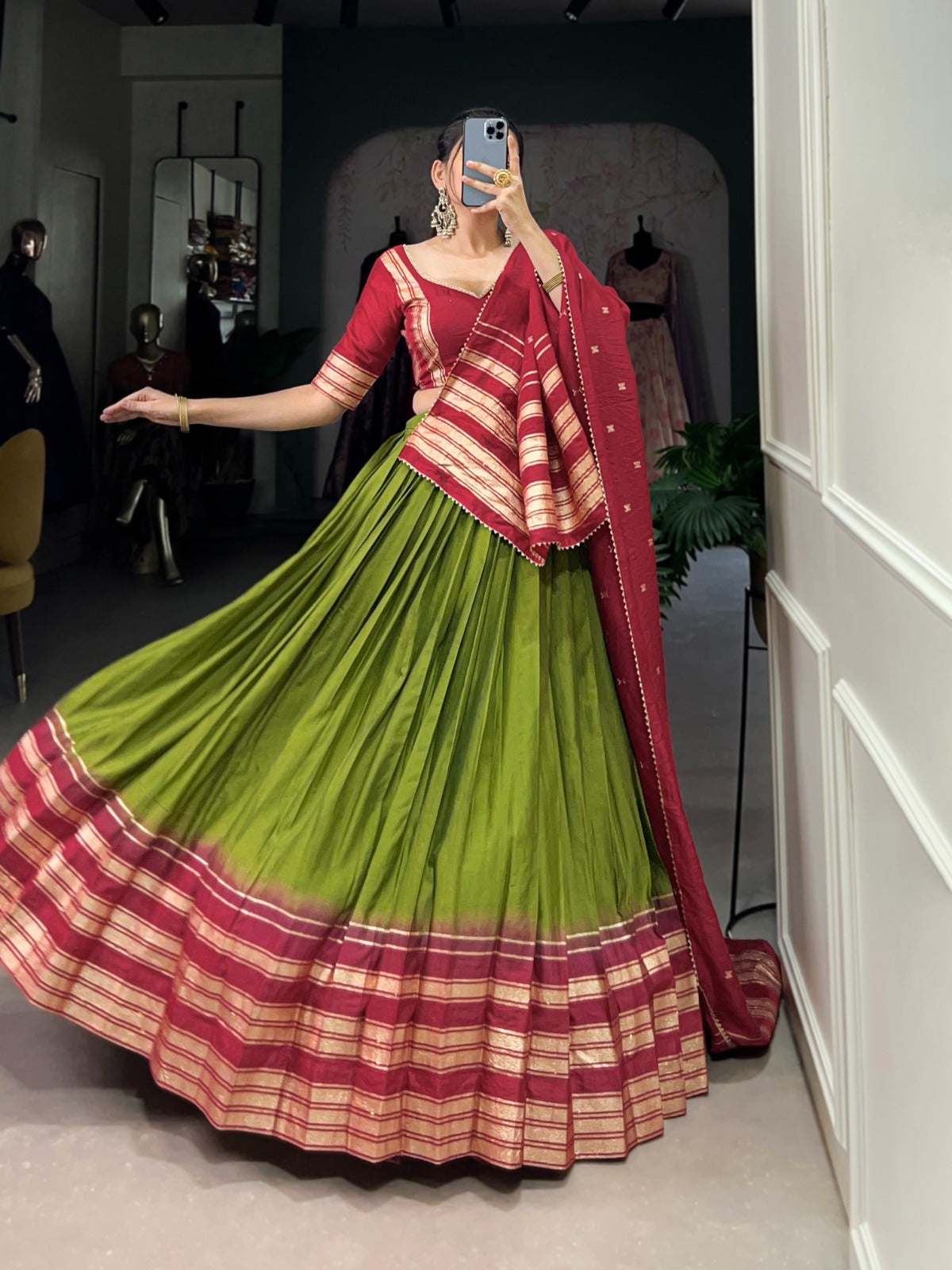 Kayatri New Pure Chanderi  Designer Lehenga