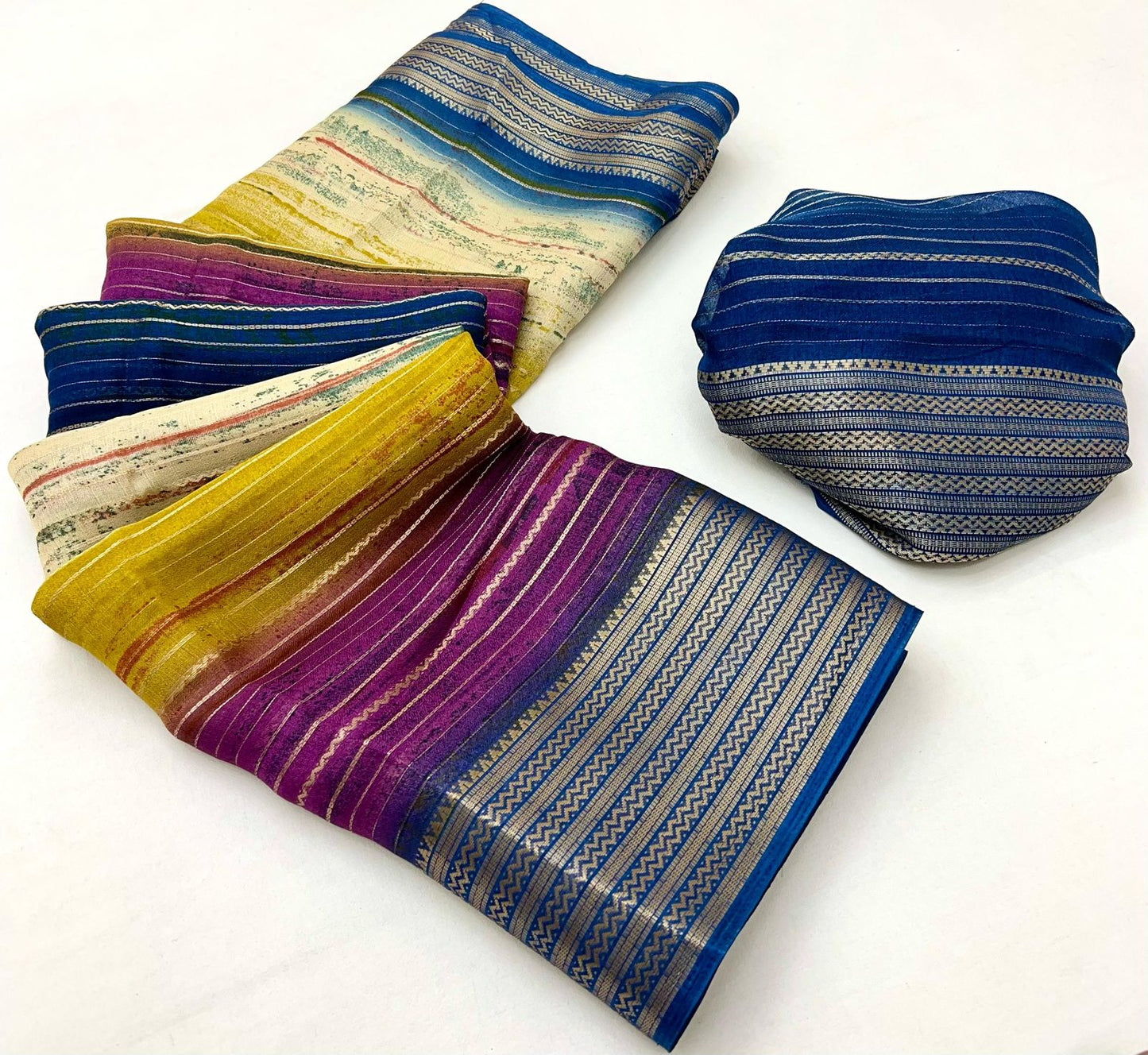 Kayatri Soft Moss Mill Print With Kalamkari Pallu Printed Saree