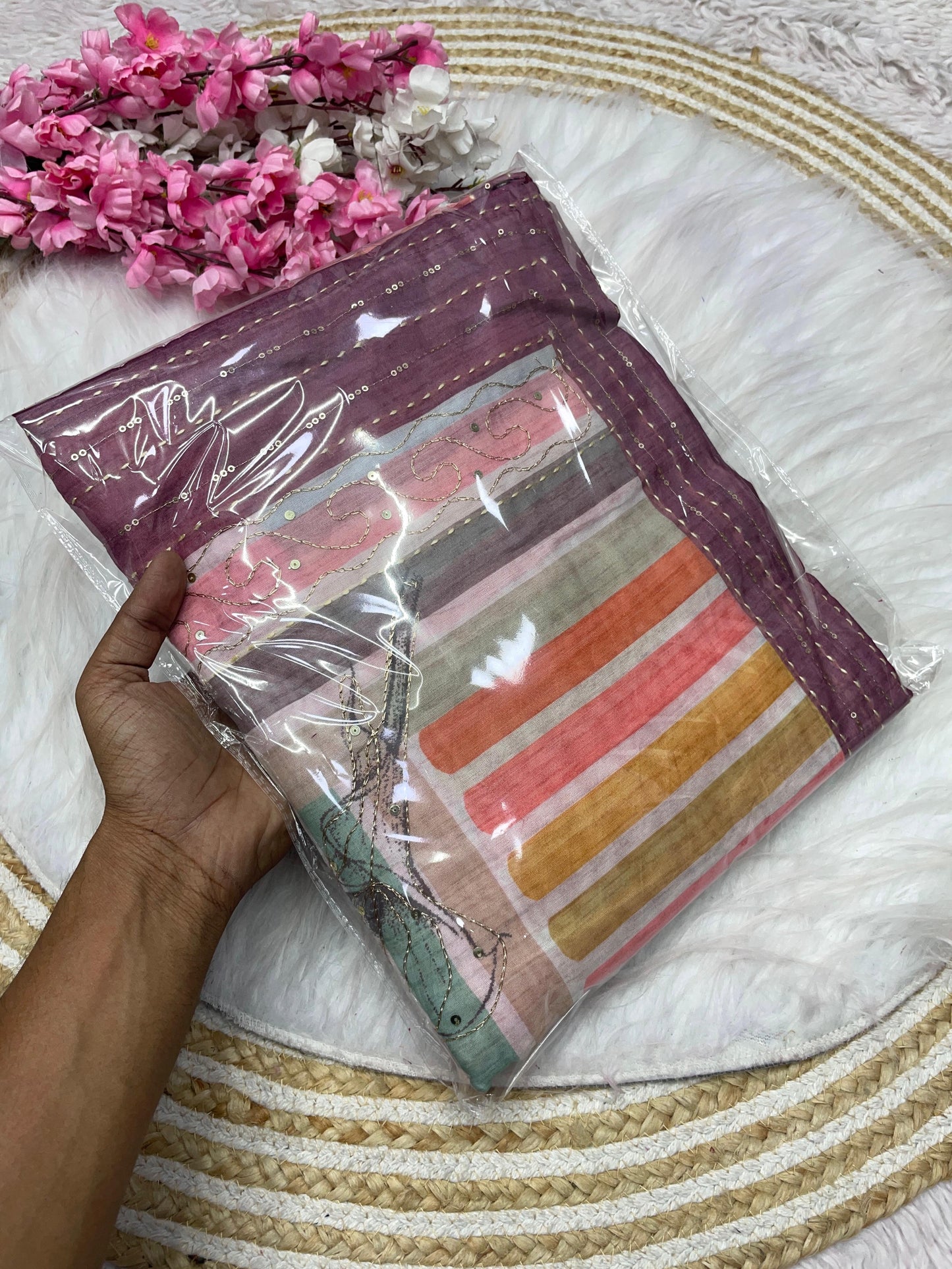 Kayatri New Perfect Tussar Designer Khtha Work Saree