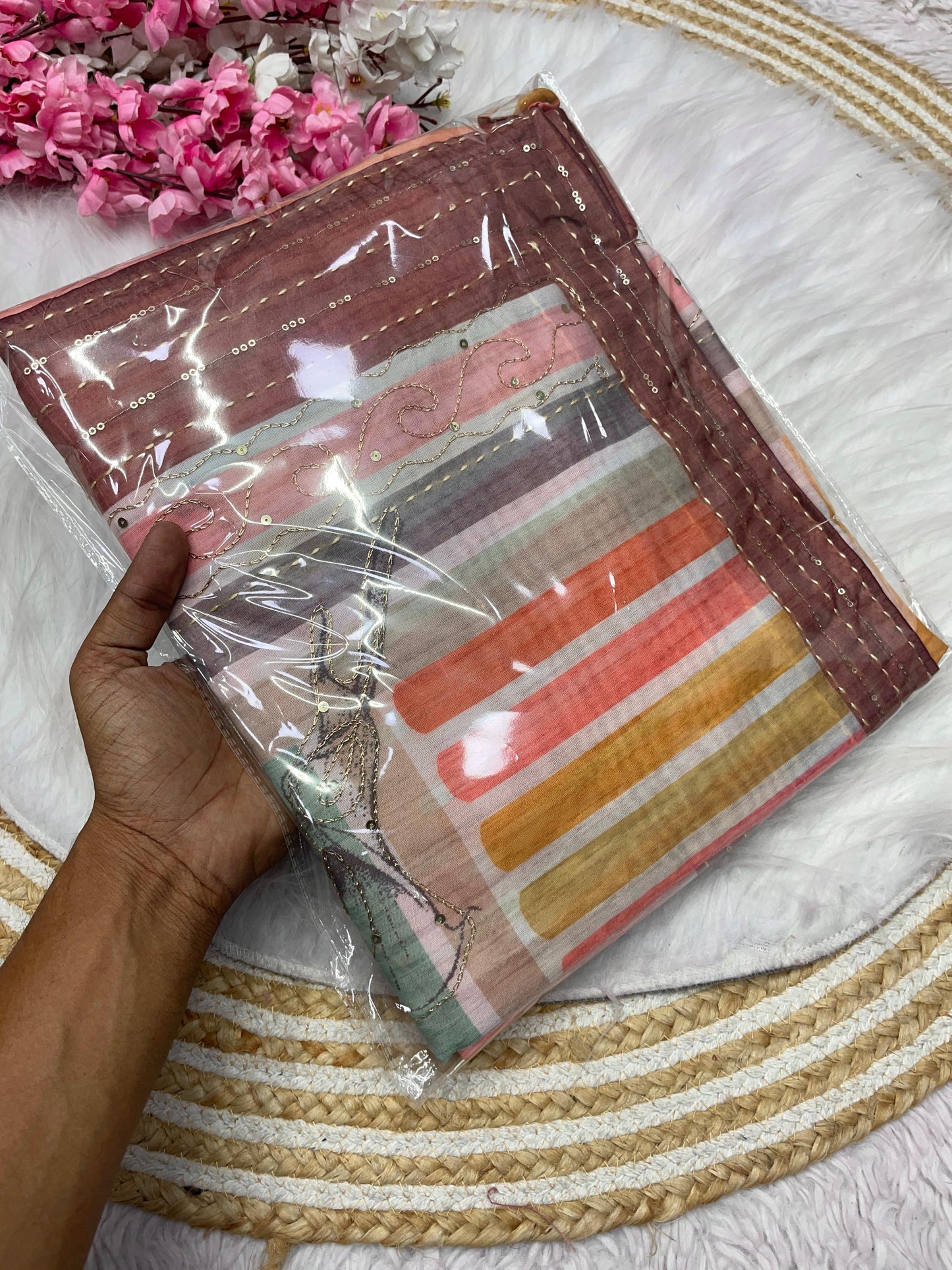 Kayatri New Perfect Tussar Designer Khtha Work Saree