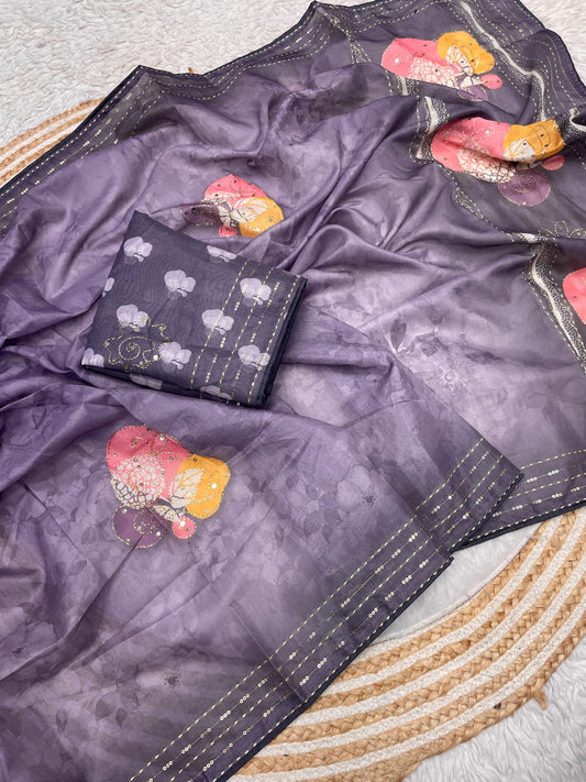 Kayatri New Perfect Tussar Designer Khtha Work Saree