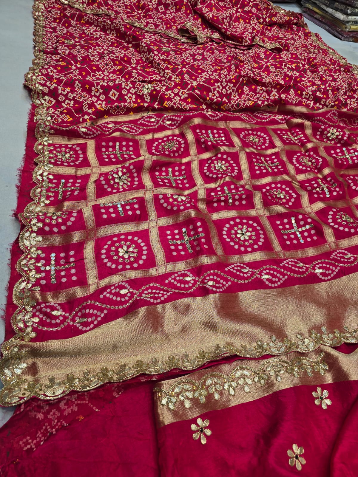 Kayatri New Banarasi Weaving With Ajrakh Patola Print Saree