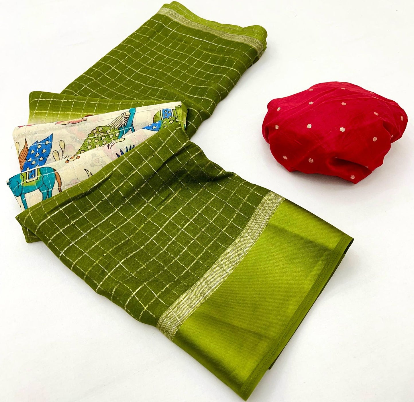 Kayatri Latest Colour Shaded Satin Border Printed Saree