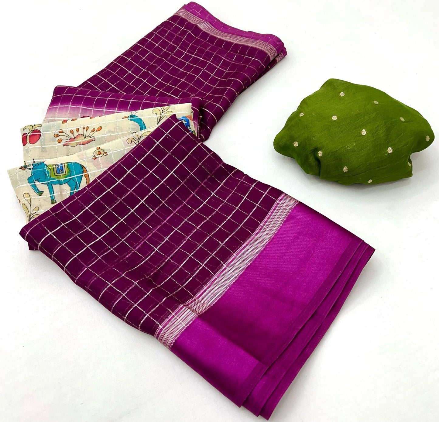 Kayatri Latest Colour Shaded Satin Border Printed Saree