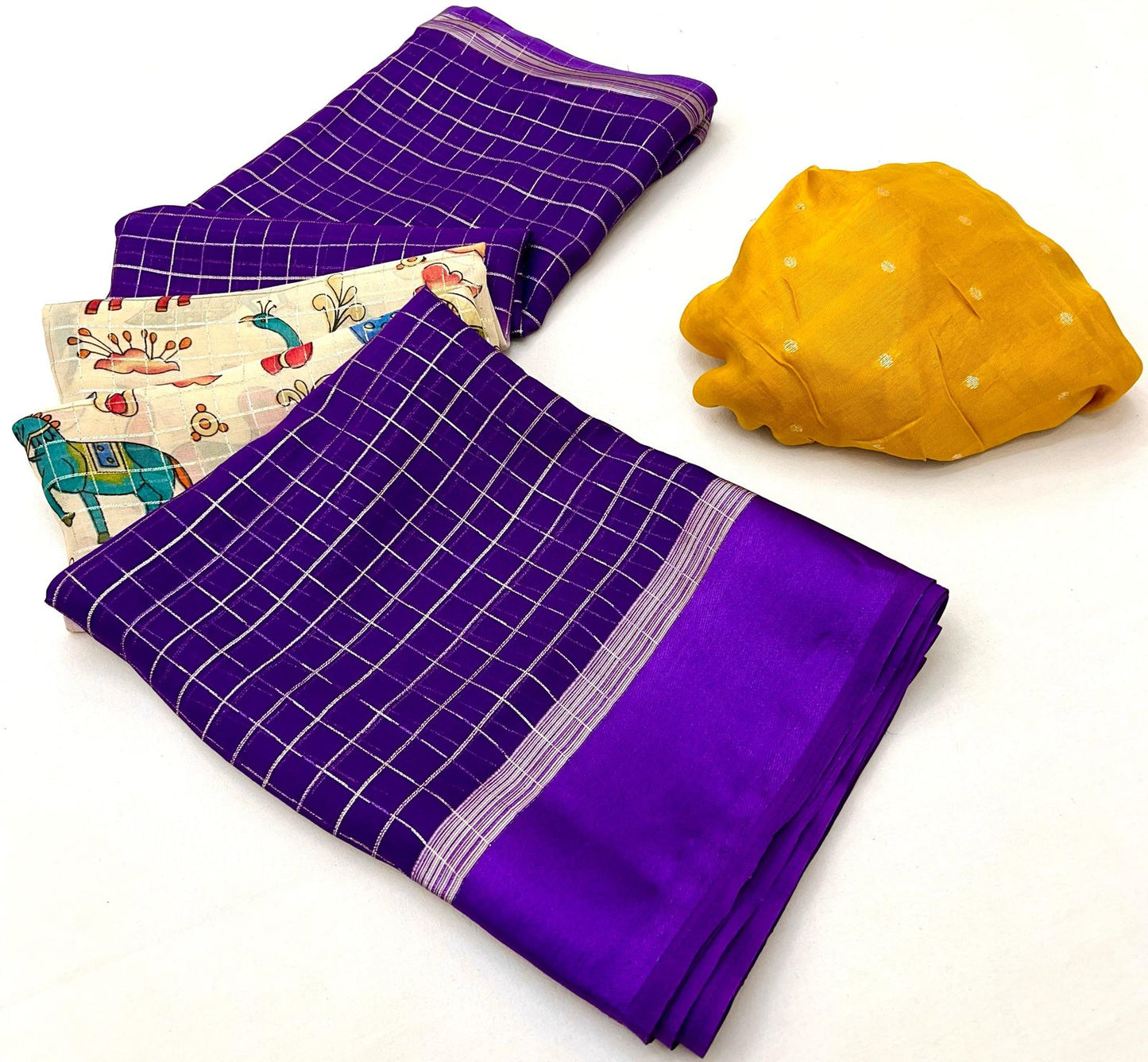 Kayatri Latest Colour Shaded Satin Border Printed Saree