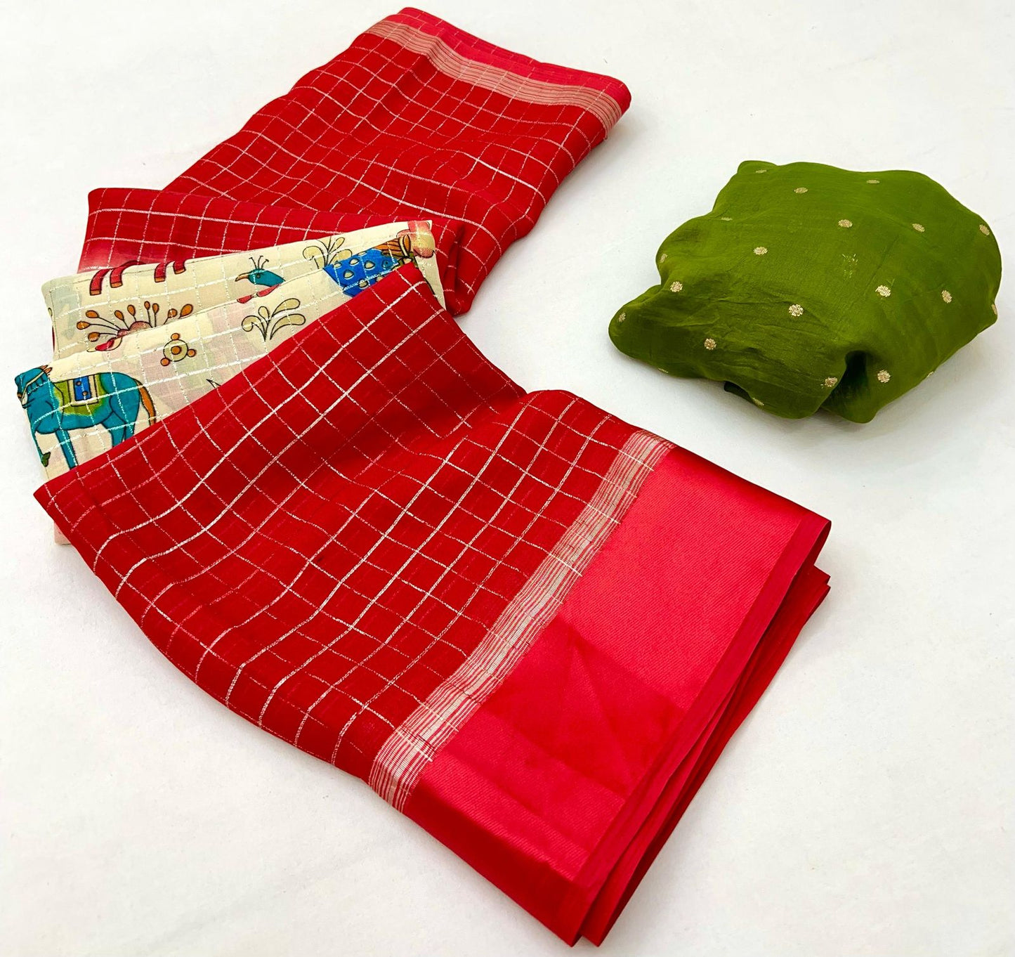 Kayatri Latest Colour Shaded Satin Border Printed Saree