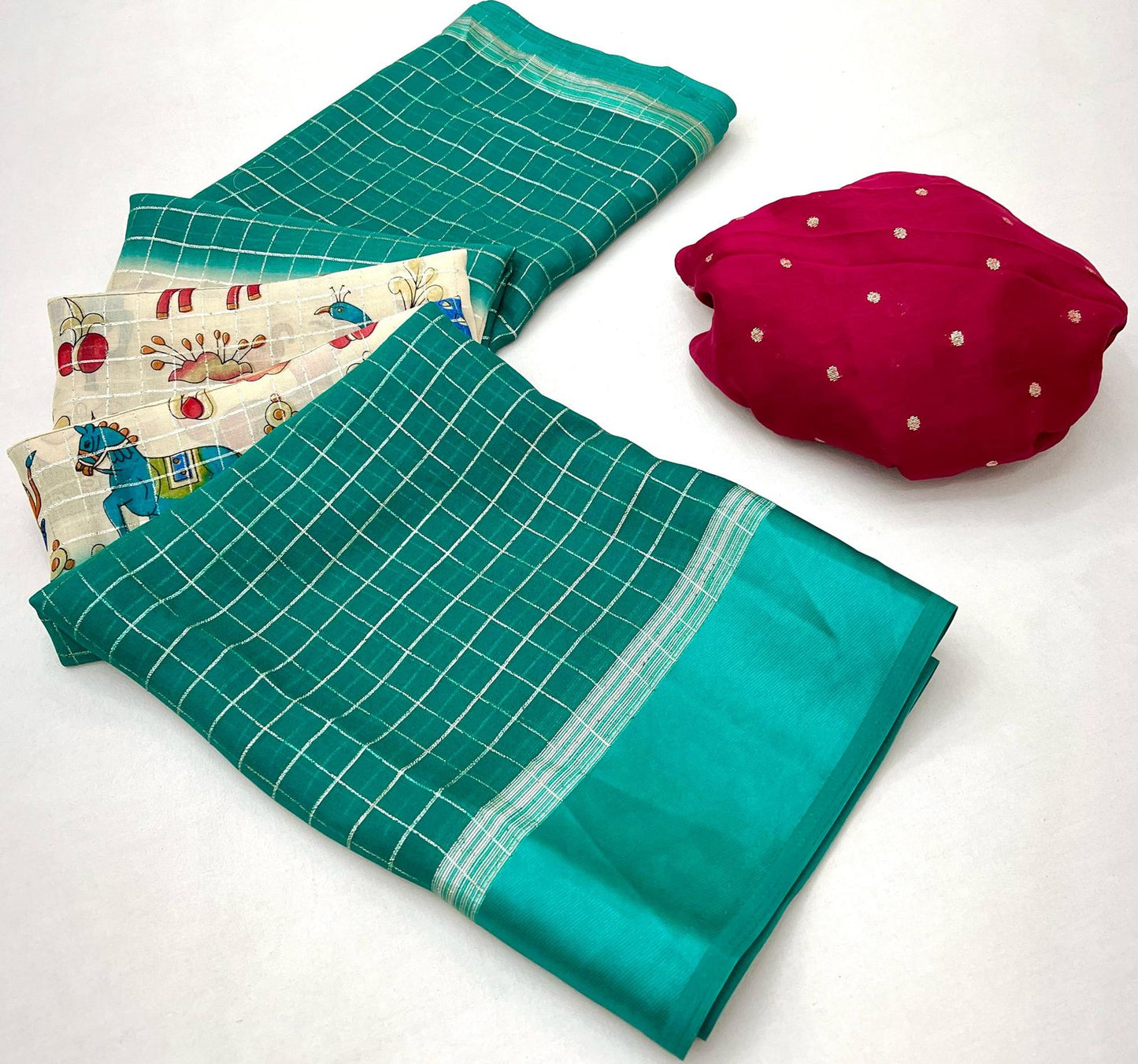 Kayatri Latest Colour Shaded Satin Border Printed Saree