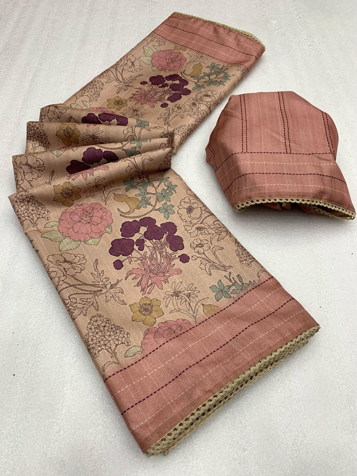 Kayatri New Ajrakh Printed with Rich Pallu & Fancy Border Saree