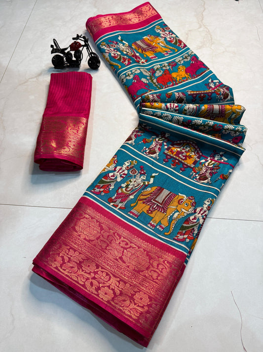 Kayatri New Pure Dola Silk With Jequrd Silk Saree