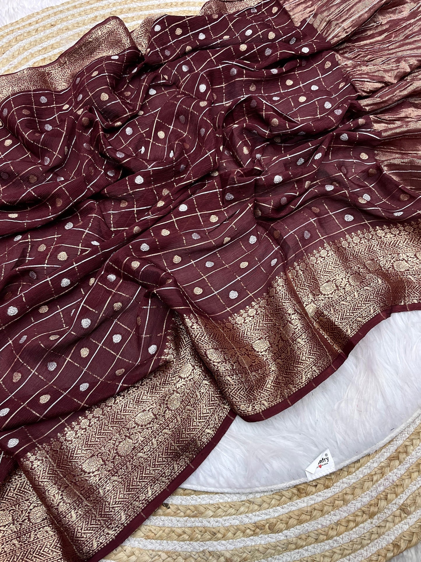 Kayatri New Pure Chinon Zari Weaving Saree