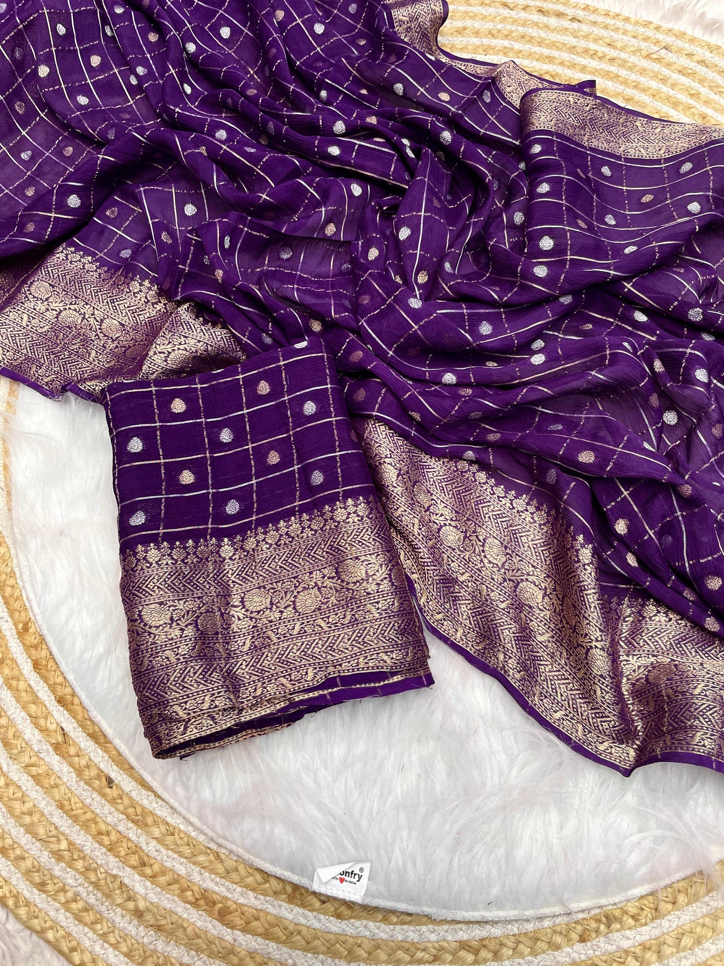 Kayatri New Pure Chinon Zari Weaving Saree