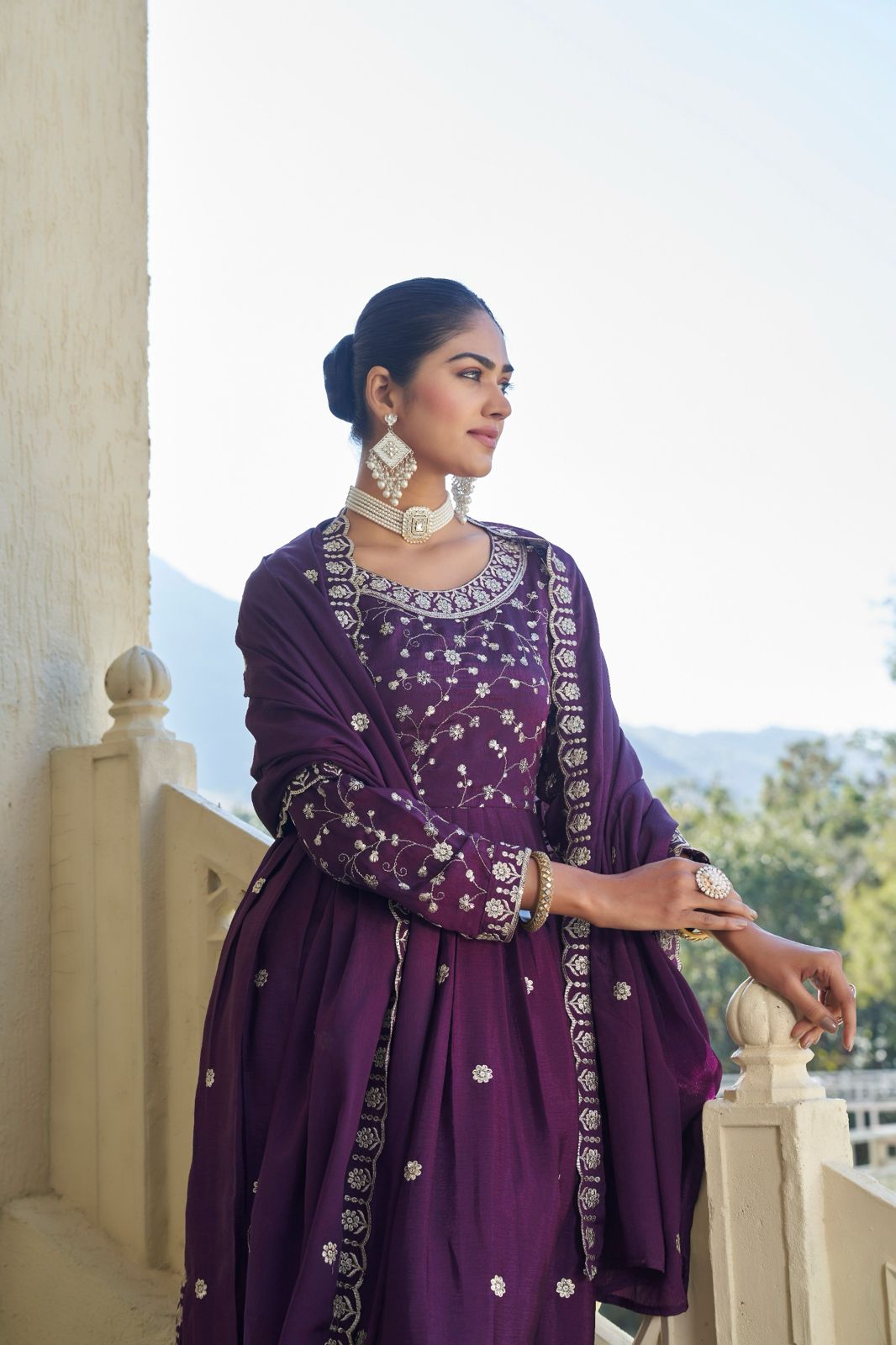 Kayatri Launching New Designers Nyra Cut Chinon Sharara Set With Dupatta