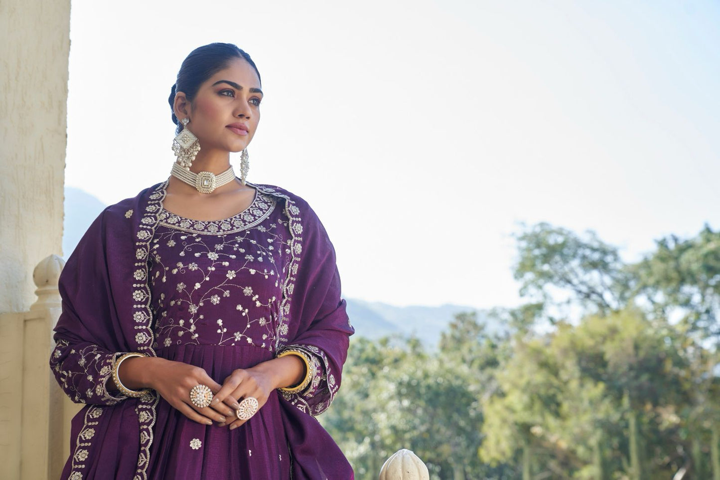 Kayatri Launching New Designers Nyra Cut Chinon Sharara Set With Dupatta
