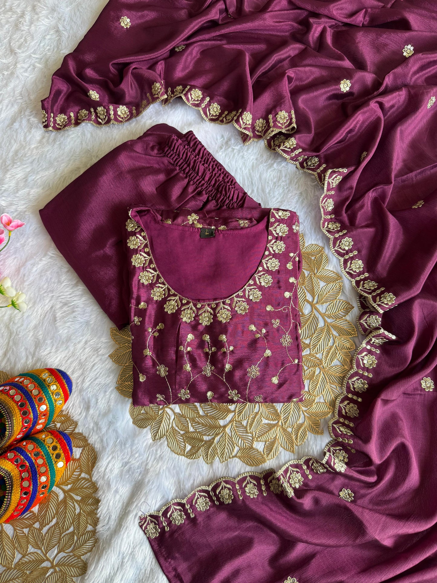 Kayatri Launching New Designers Nyra Cut Chinon Sharara Set With Dupatta