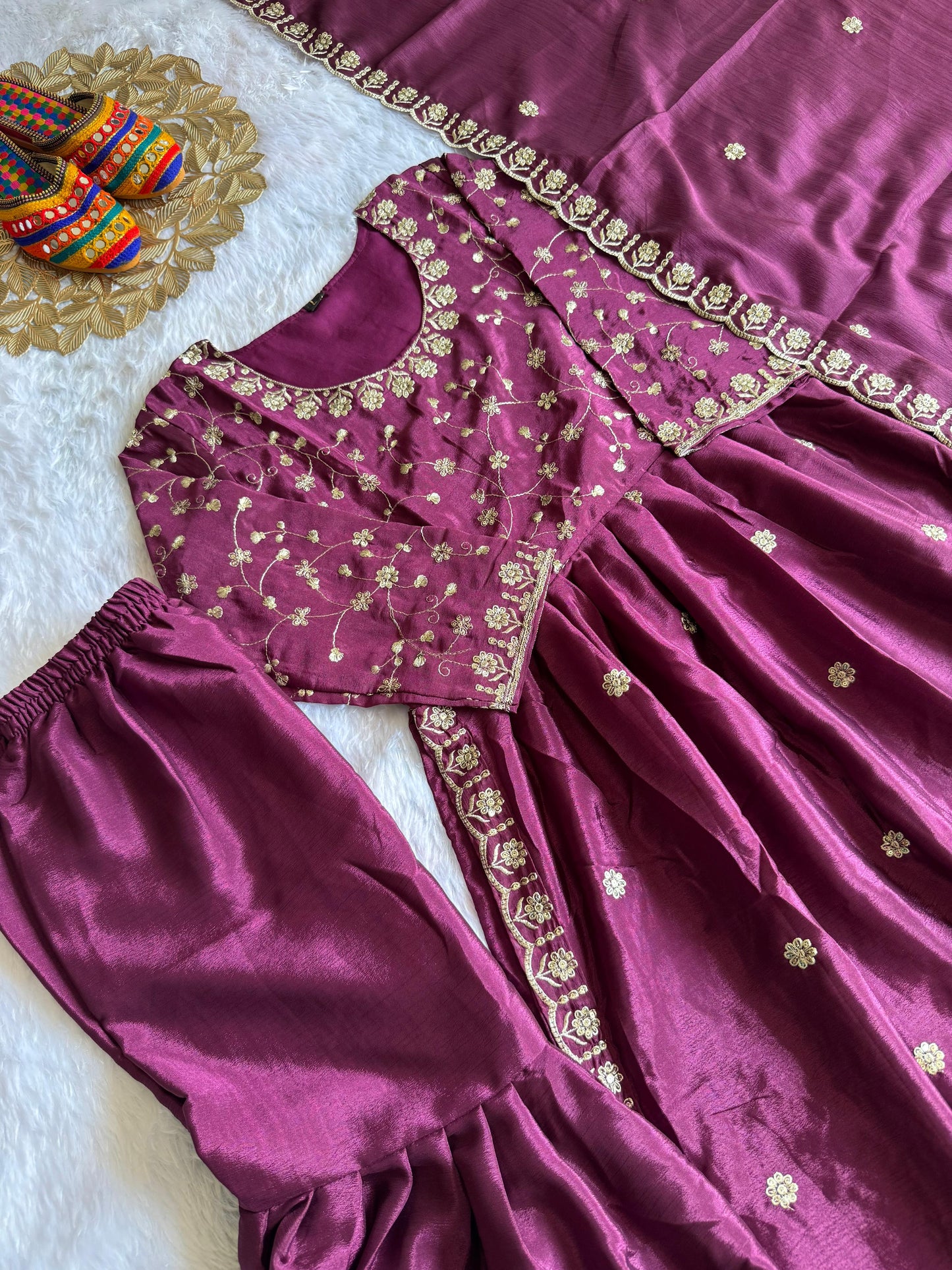 Kayatri Launching New Designers Nyra Cut Chinon Sharara Set With Dupatta