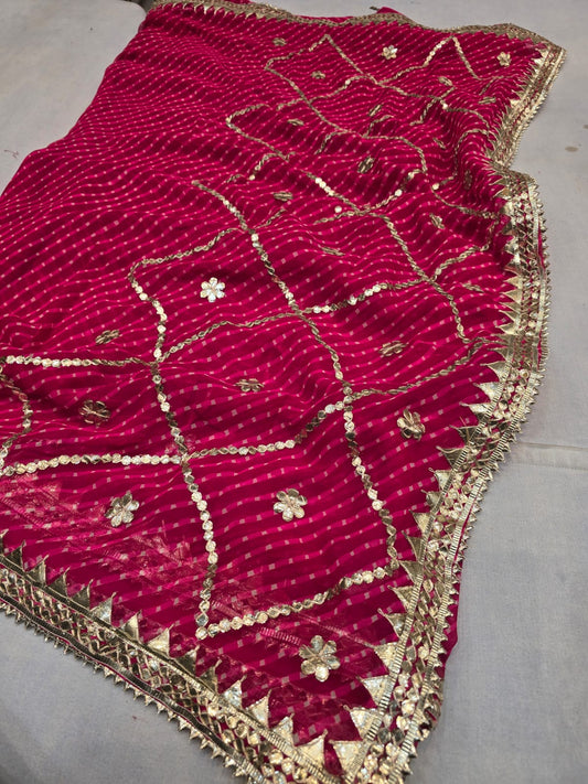 Kayatri New Georgette Mothra Leheriya Saree