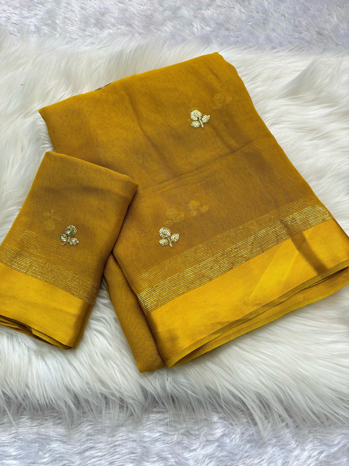 Kayatri New Viscose Georgette Satin Buta Saree