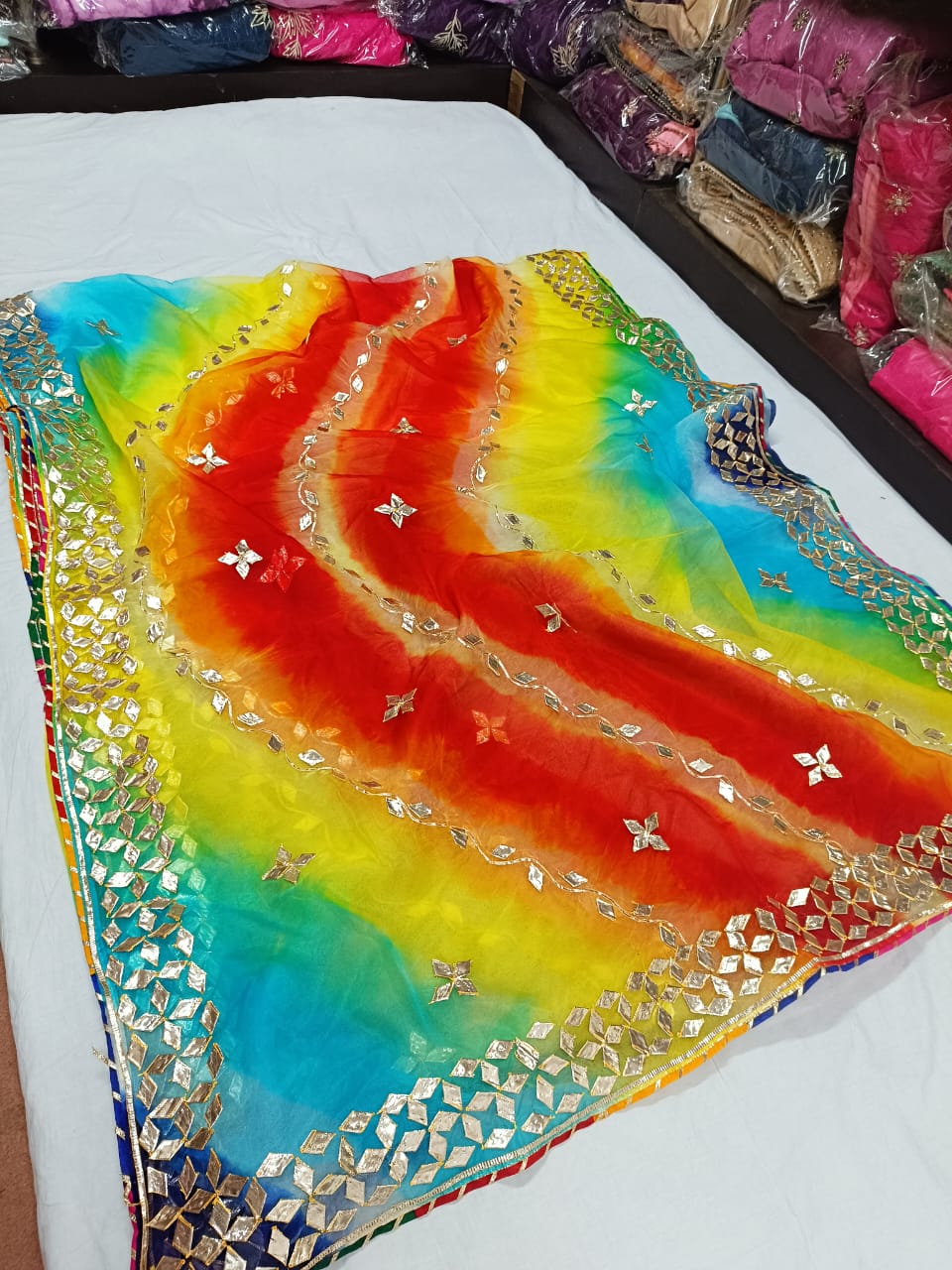 Kayatri New Pure Oraganza Fancy Sibori Colour Saree
