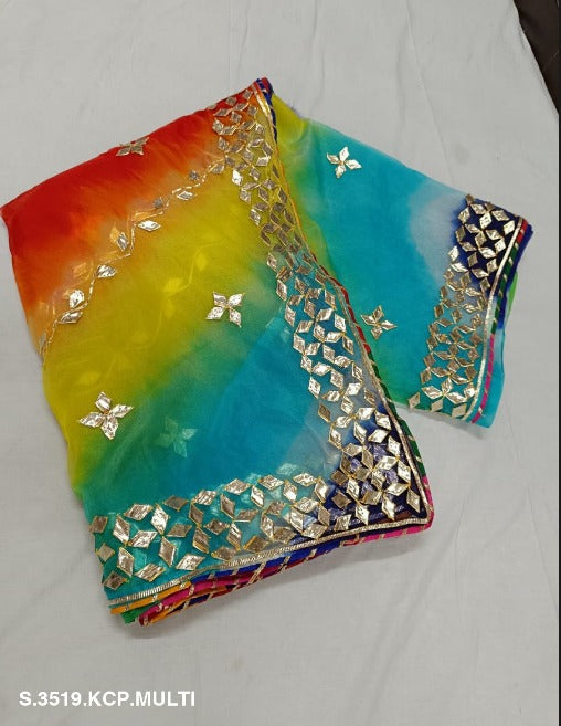 Kayatri New Pure Oraganza Fancy Sibori Colour Saree