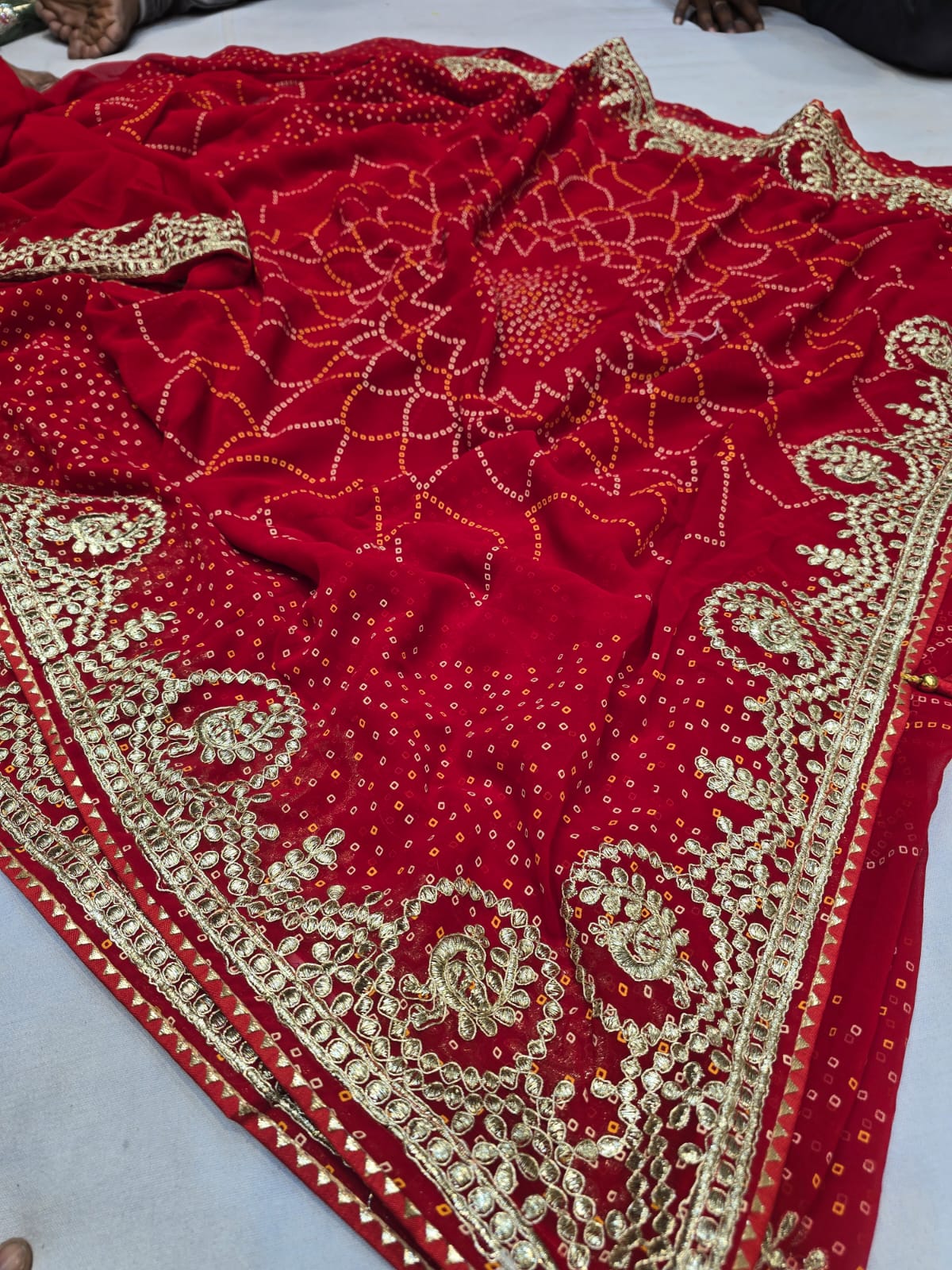 Kayatri New Georgette Khaddi Print Bandhej Saree