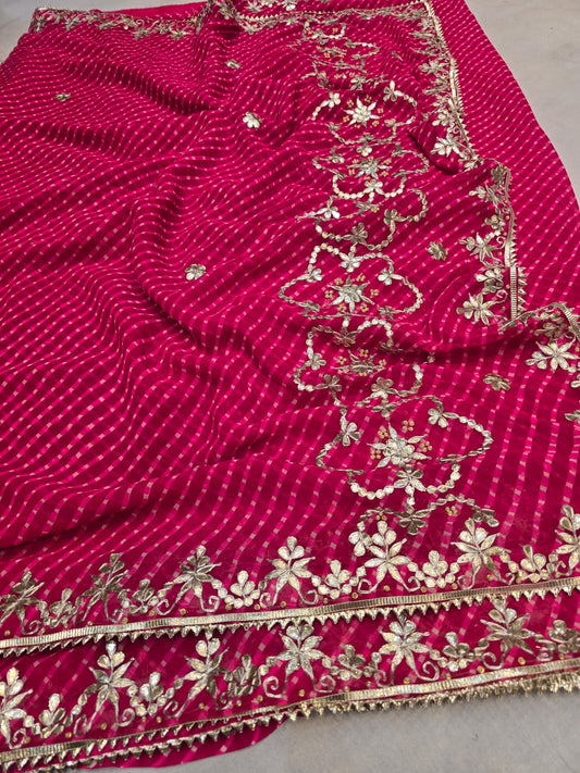 Kayatri New Georgette Gotapatti And Zardosi Work Saree