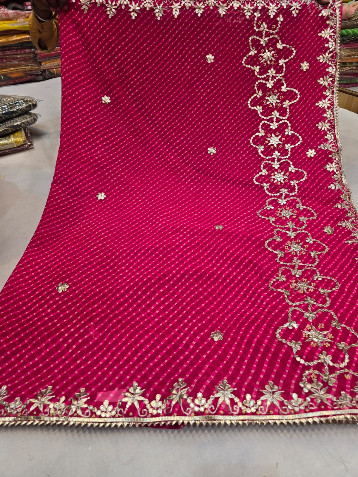 Kayatri New Georgette Gotapatti And Zardosi Work Saree