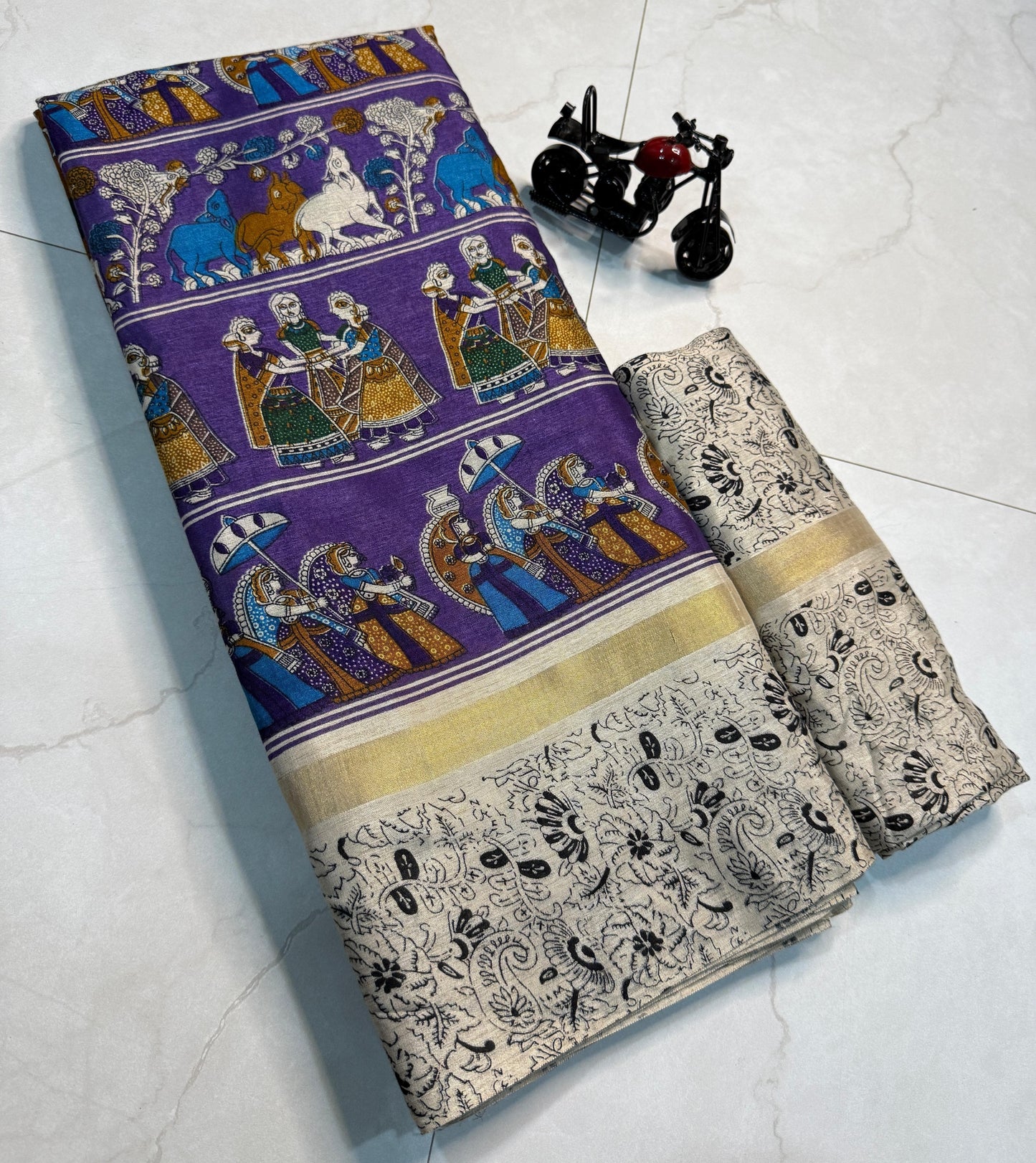 Kayatri New Soft Cotton Kalamkari Print Saree