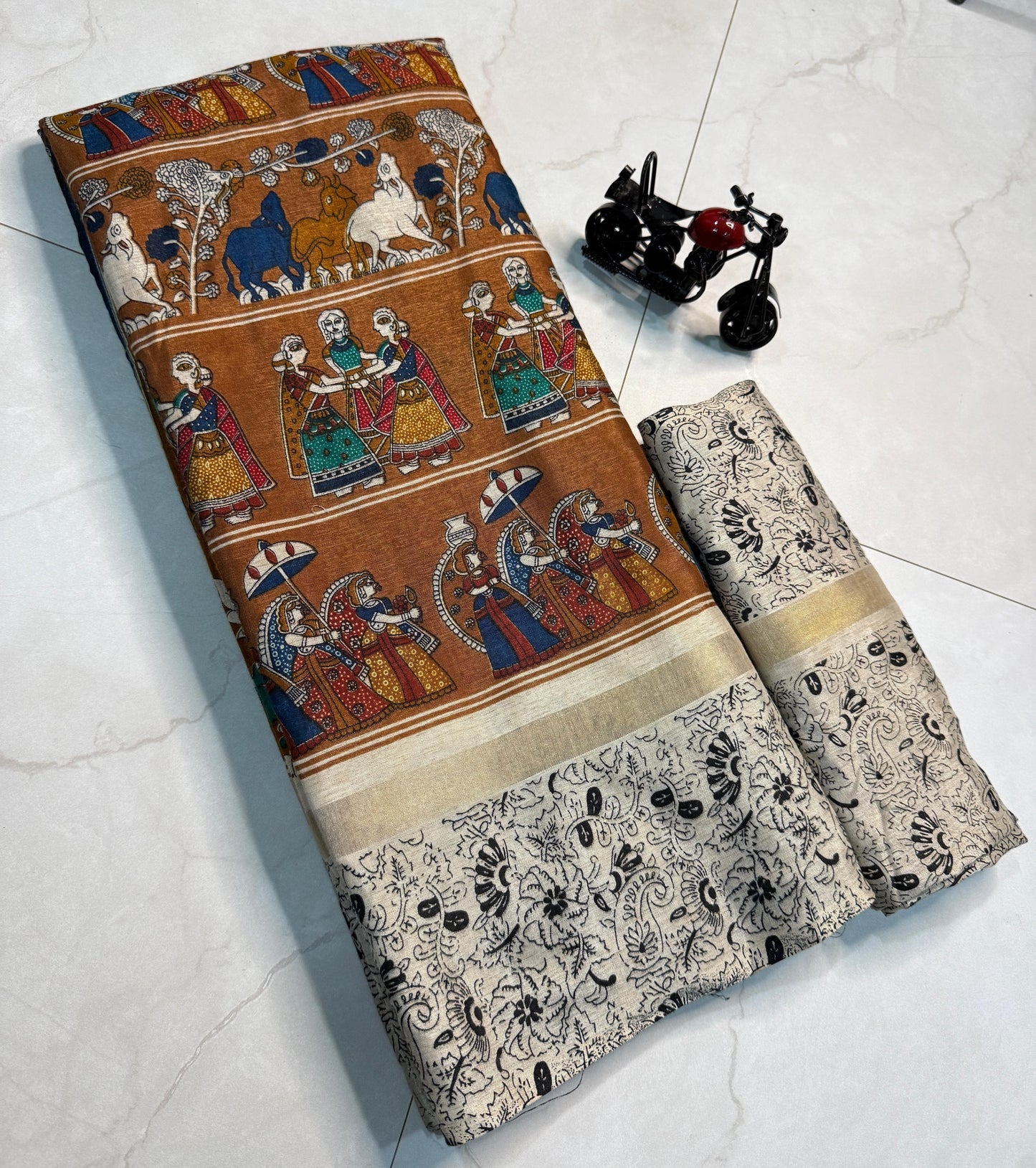 Kayatri New Soft Cotton Kalamkari Print Saree